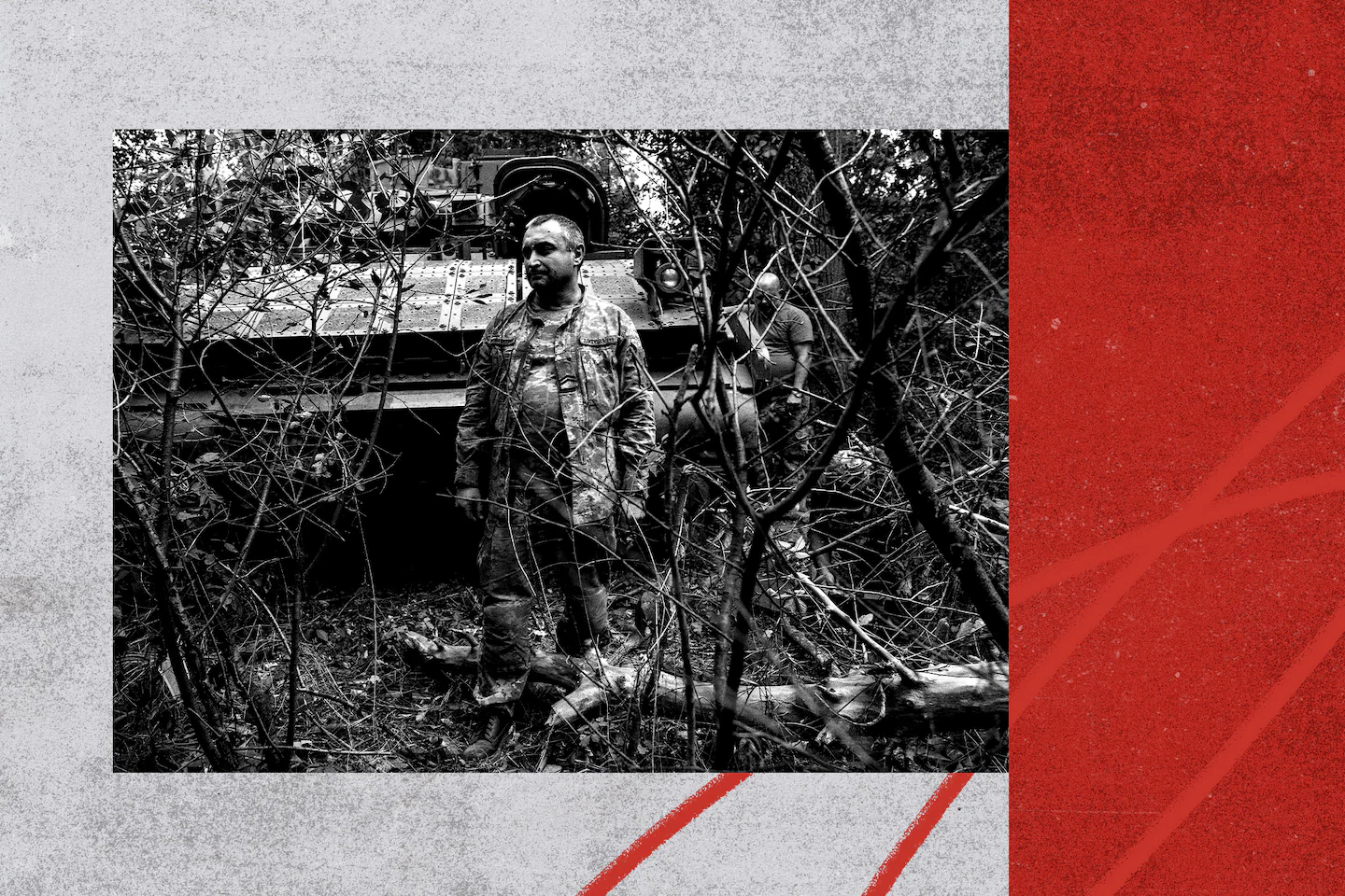 Командир бойової машини «Бредлі» з позивним «Француз» з екіпажем у серпні в Запорізькій області.